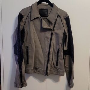 Blank NYC Like New Moto Jacket with Leather  Details